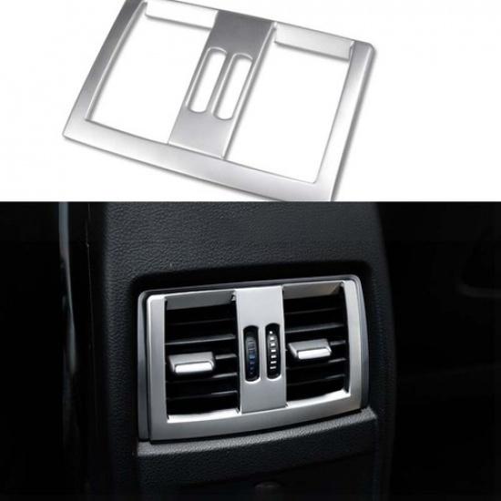 Cover Trim For BMW 3 4 Series GT Back Row Air Outlet Vent 2013- Silver Steel