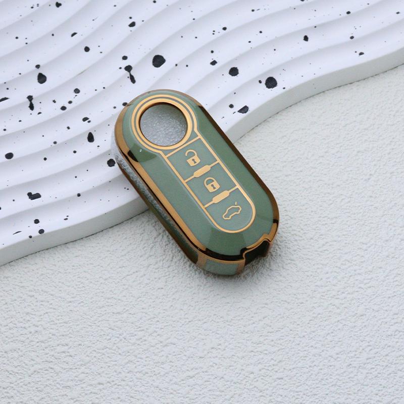 3 Bottons Tpu Car Key Fob Case Cover Shell For Fiat 500 Flip Folding Key Holder For Fiat Punto Panda Accessories