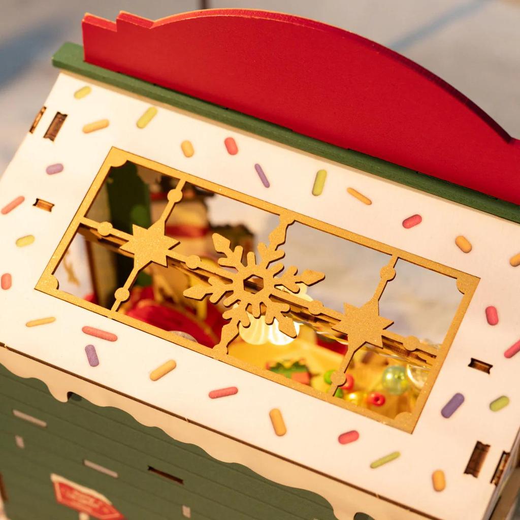 ROBOTIME Rolife 3D Puzzles Christmas Candy Stand DIY Miniature House DS043