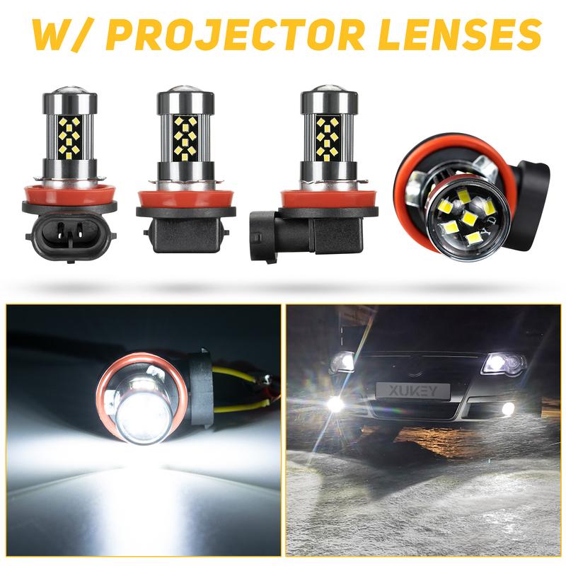 For Toyota RAV4 RAV 4 2006- 2015 2016 2017 2018    CHR C-HR 2016- White LED Fog Lamp Buls Front Fog Light Canbus