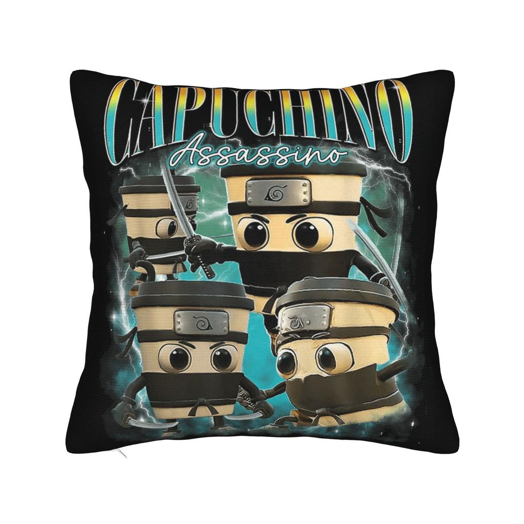 Watermeloni Crocodili Brainrot Fusion Italian Meme Pillowcases Cute Funny Pillow Case For Couch Sofa Bedroom Comfy Pillow Cover