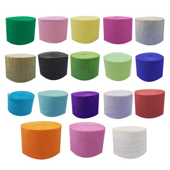 Colored Crepe Paper Ornamental Fadeless Party Decoration Paper Crumpled Paper Scene Setting Props for Wedding