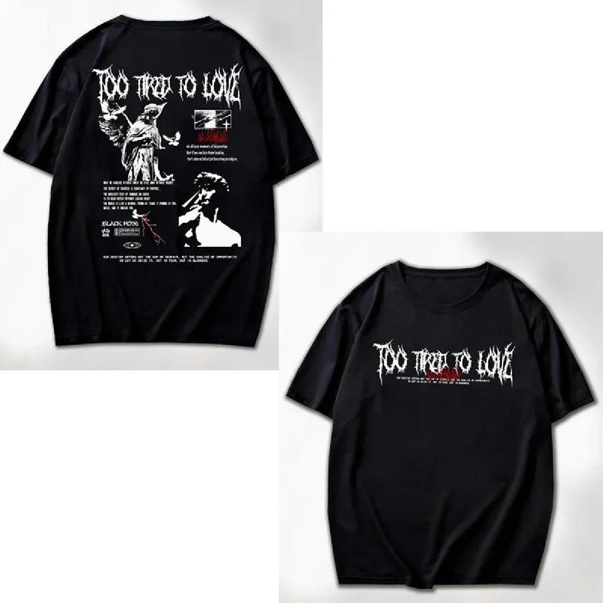 

Высококачественный хлопок Мужская футболка с коротким рукавом Модная хип-хоп рок ретро футболка Летний оверсайз топ с круглым вырезом Мужская унисекс XXXXXL чёрный