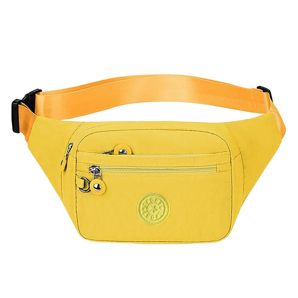 

Нейлоновая спортивная поясная сумка на молнии, нейлоновая поясная сумка, портативная нагрудная сумка, уличная одежда жёлтый