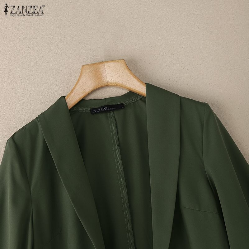 ZANZEA Womens Summer Casual 3/4 Sleeve Loose Cardigan Blouse