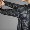 adidas Wind.Rdy Full Zip Hooded Jacket, Women Logo Print Long Sleeve Windproof Sports Outerwear Black Reflective Silver IT3445