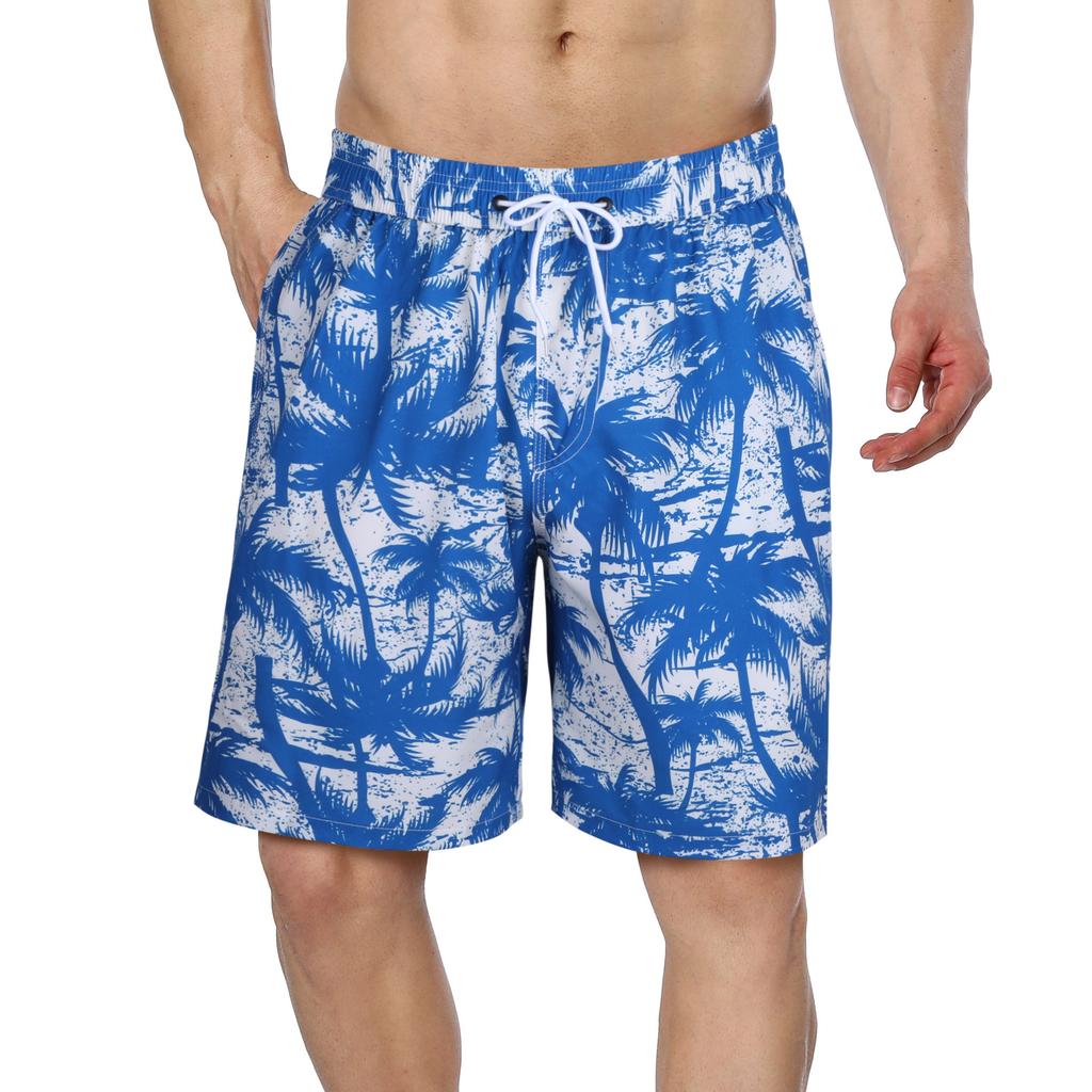 CHARMLEAKS Men Swim Shorts with Side Pockets Quick Dry Board Shorts
