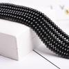 Natural Black Agate Abacus Beads for DIY Jewelry Making and Weaving