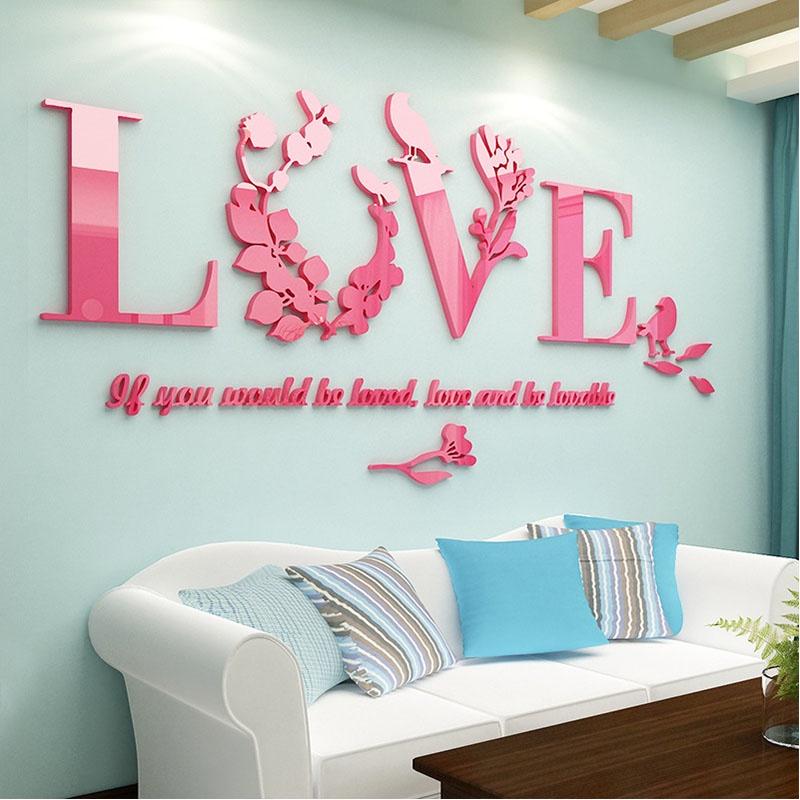Versatile And Timeless Home Decor 3d Mirror Love Wall Stickers For Any Room