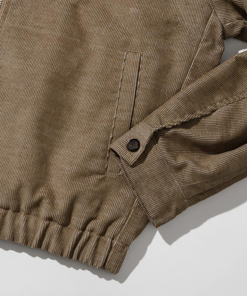 Intempomood Pigment Corduroy Bomber Jacket_Beige