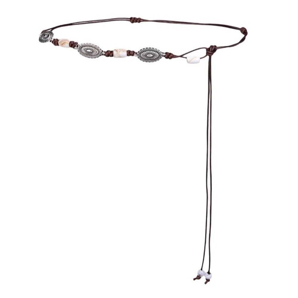 New Bohemian Waist Belt Wooden Beads Ethnic Waist Rope Belt Decorative Adjustable Waist Chain Body Jewelry