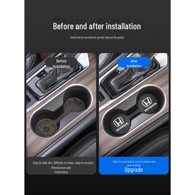 Nissan Car Water Coaster Set for Qashqai, Teana, Sylphy, Tiida, Jinke, and Livina - Non-Slip Storage Tank Coasters.