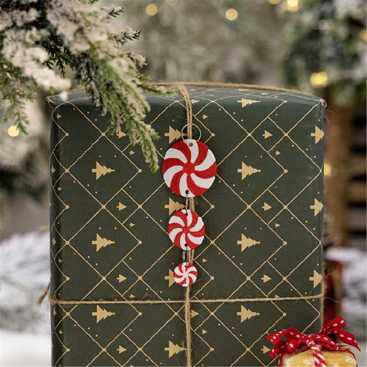 30Pcs Christmas Candy Hanging Embellishments Sweet Candy Pendant Stylish Christmas Tree Adornment