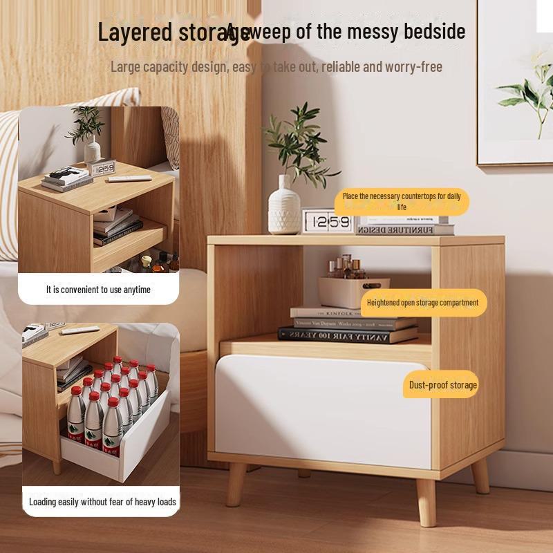Modern Bedside Storage Cabinet for Bedrooms and Rentals