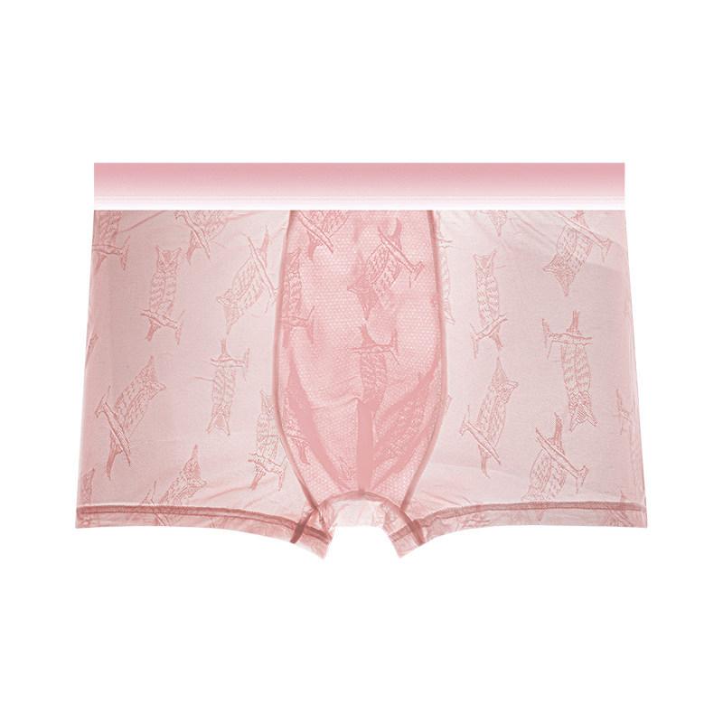 Plus-size Men's Summer Thin Ice Silk Antibacterial Breathable Flat Angle Briefs
