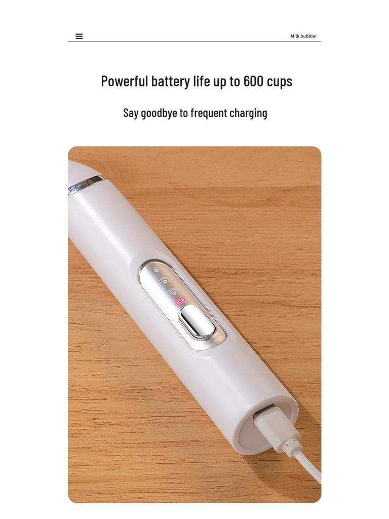 Electric Handheld Milk Frother & Egg Beater for Coffee and More