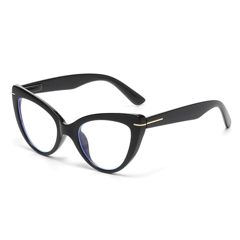 New Women's Cat-Eye Anti-Blue Light Reading Glasses with Large Frame and High-Definition Plain Lenses