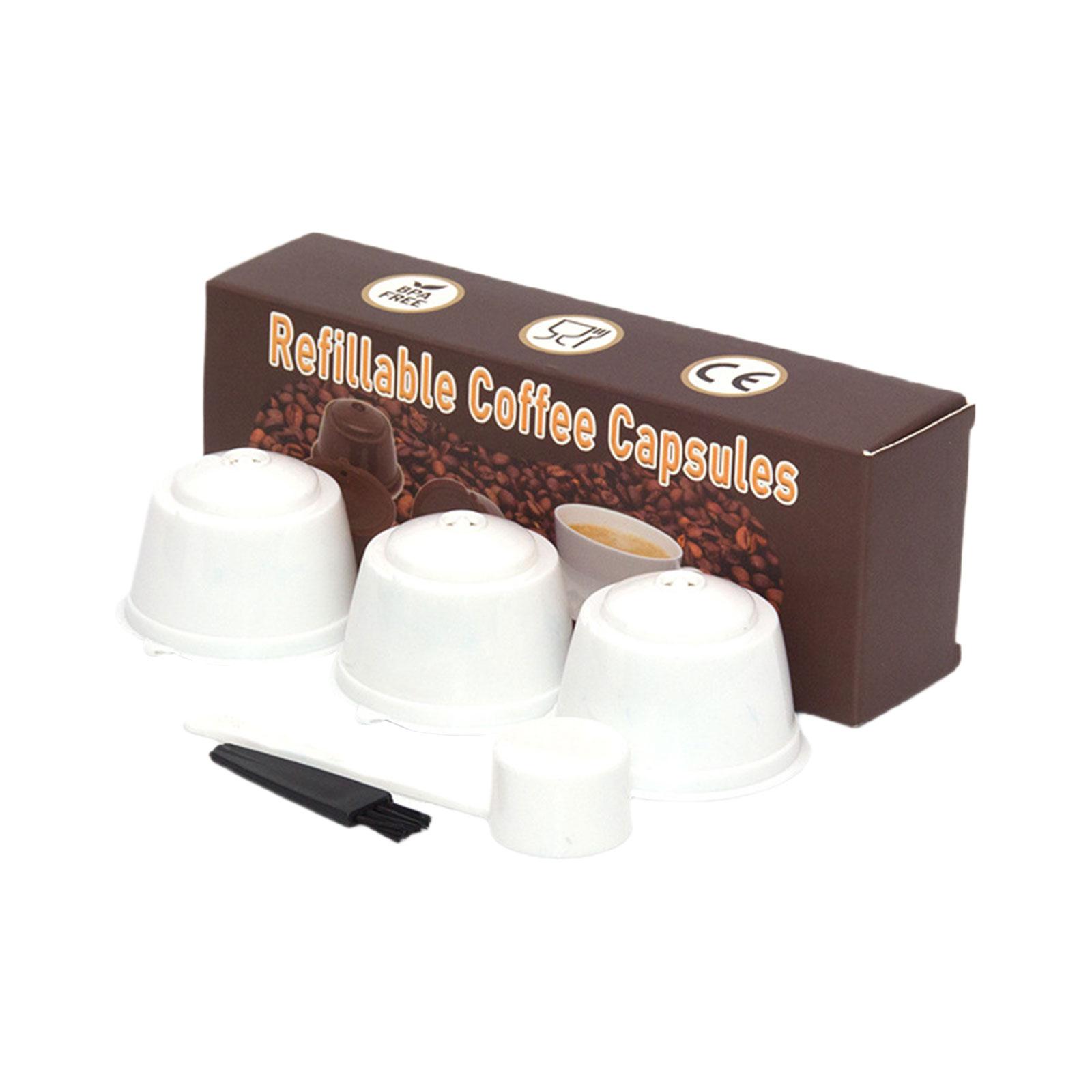 

3PCS Coffee Filters Cup with Brush and Spoon Plastic Texture Various Color for Coffee Lover Effective Coffee Making белый