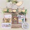Tray Decoration Rustic Farm Ornament Wood For Summer Graduation 