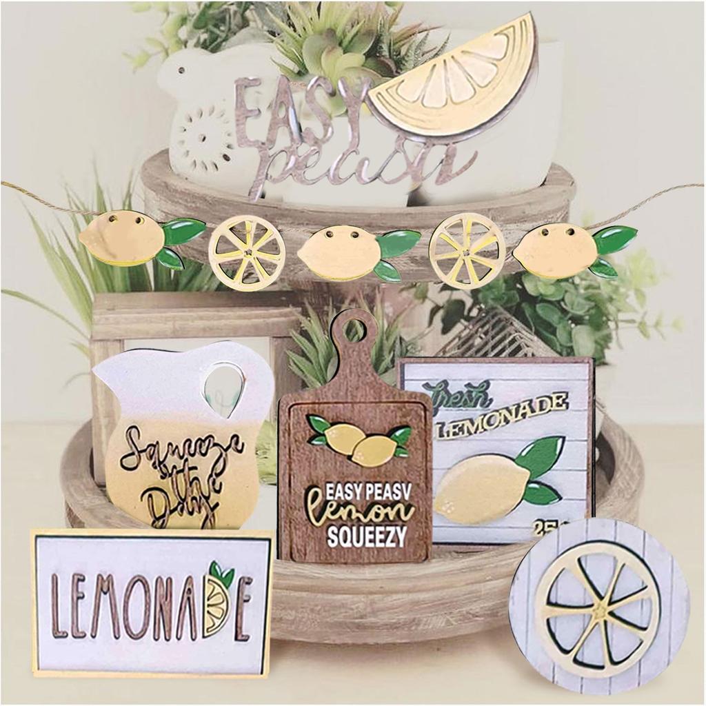Tray Decoration Rustic Farm Ornament Wood For Summer Graduation 