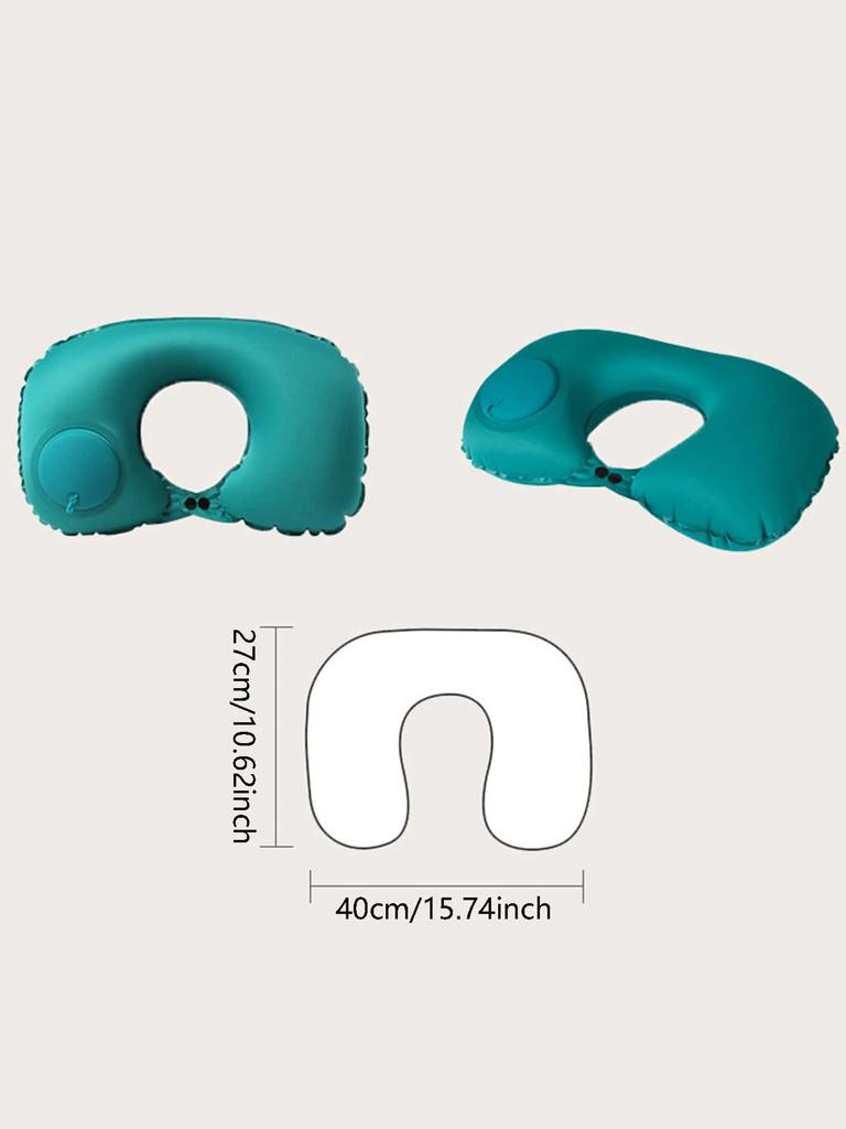 Flocking Inflatable Neck Pillow Portable Pillow Can Be Stored Self Filled Suitable For Outdoor Travel Camping Hiking