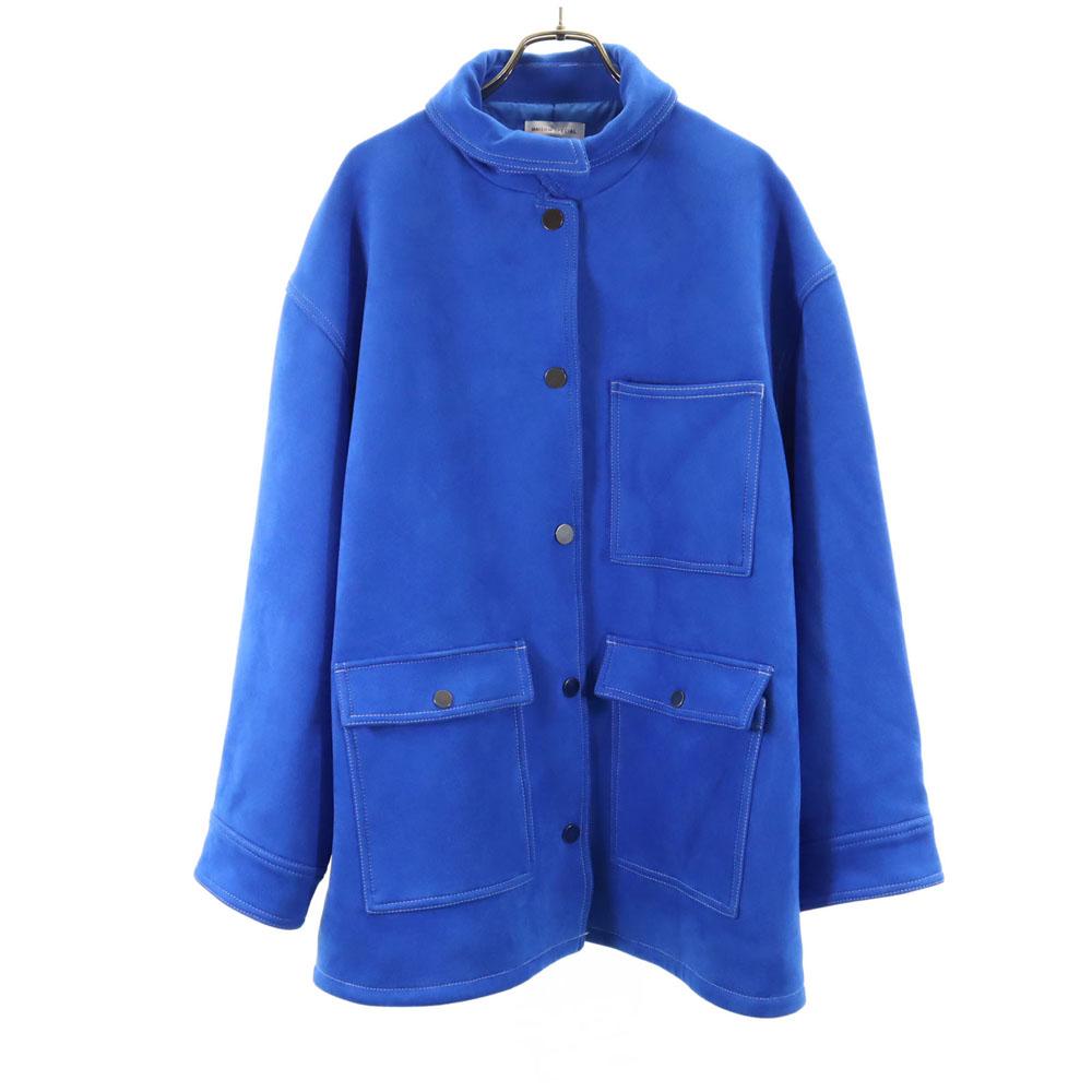 

MAISON SPECIAL Vegan suede Blouson FREE blue Faux suede jacket Women Used