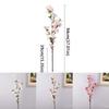 Long Artificial Cherry Blossom with Leaves Fake Flower Silk Cherry Blossoms Branch  Home Decoration