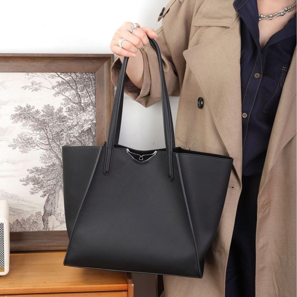 New Large Capacity Tote Bag for Women Single Shoulder Handheld Simple Commuter Bag