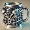 Motor V8 Hrnček V6 Kreativní Hrnček Pryskyřičné Řemesla Pokročilý Smysl Nika Mechanický Motor Ornament