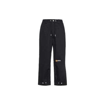 X Universal Pictures Back To The Future Co-Branded Collection Letter Print Straight Loose Casual Pants Men Bottoms Black AKXR511-2