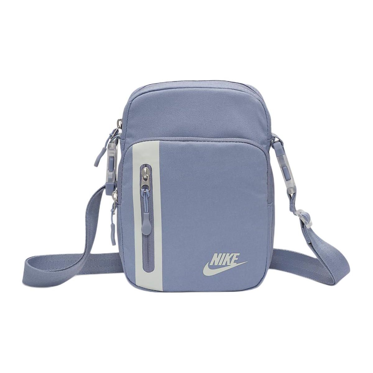 Nike Elemental Premium Fashion Versatile Zipper Detachable Adjustable Shoulder Strap Fabric Handheld Crossbody Shoulder Bag Unisex bags DN2557-493 Gray Slate Blue & Light Silver