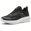 Anta Round Toe Lace-Up Shock Absorbing Wear-Resistant Low-Top Running Shoes Women sneaker Basic-Black 122415577-3