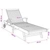 1 Person Sun Lounger Brown Solid Teak Wood