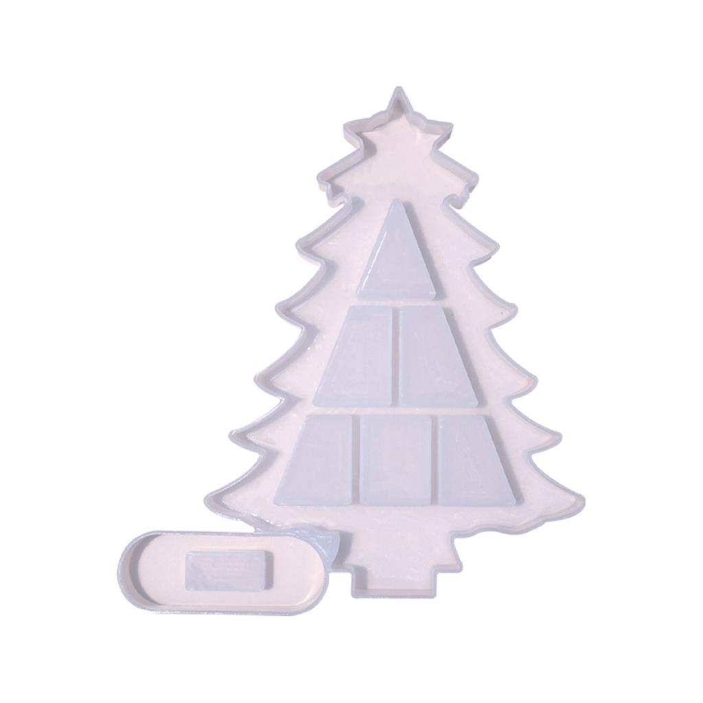DIY Crafts Silicone Mould Christmas Tree Shaped Epoxy Resin Moulds Jewelry Box Molds for Convenient Storage Container