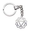 Chaveiro Símbolo Chakra Lótus Charme Espiritual Yoga Estrela de Davi Pingentes Anel de 30mm