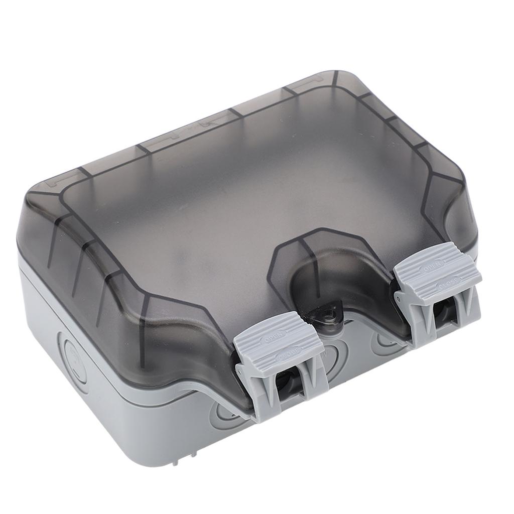 Outdoor IP66 Waterproof Wall Power Socket 2 Sockets Rainproof Charging Outlet   15A