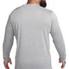 Nike Dri-FIT Legend Logo Print Comfort Crew Neck Long Sleeve T-Shirt Men Tops Gray DX0993-063