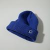 C-Buchstaben einfarbige Strickmütze Damen weich wachsartig verdickt warm Ohrenschutz Kältehut einfach vielseitig Wollmütze