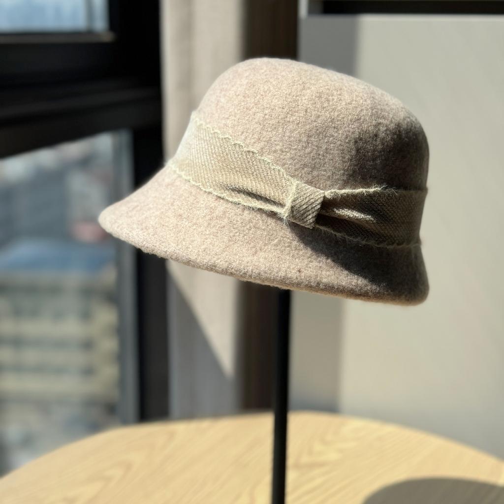 New Style Wool Hat for Women in Autumn and Winter New Fashion Versatile Face Showing Small Basin Hat Retro British Style Fisherman Hat