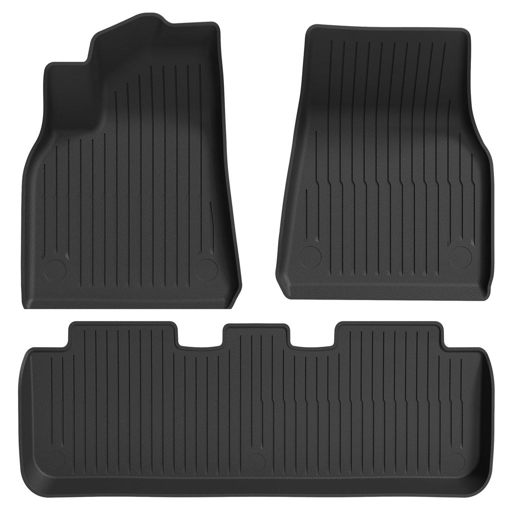 Eco-Friendly TPE Cargo Mats for Tesla Model 3/Y Refresh: All-Weather Front and Rear Coverage