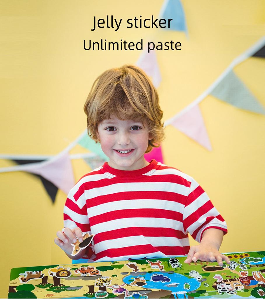 Montessori Quiet Book for Children Puzzle Word Recognition Early Education Enlightenment Stickers Toy Book for Kids
