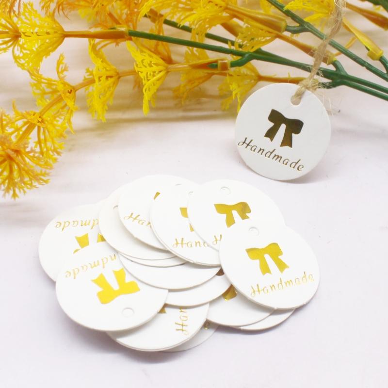 3cm okrągła 100TAG + 20M STIRNG RĘCZNIE ROBIONA etykieta prezentowa Etykieta prezentowa WESOŁYCH ŚWIĄT