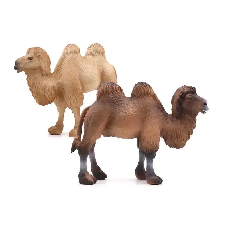 Realistic Camel Model Solid Dromedary Bactrian Static Toy Ornament Home Decor
