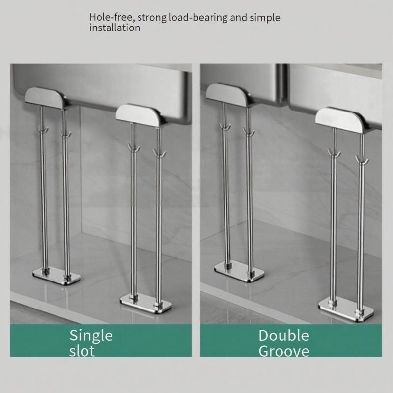 Universal Undermount Sink Leveler Parenthesis Tool Complimentary Adjustment Rustproof Steel Frame HX6C