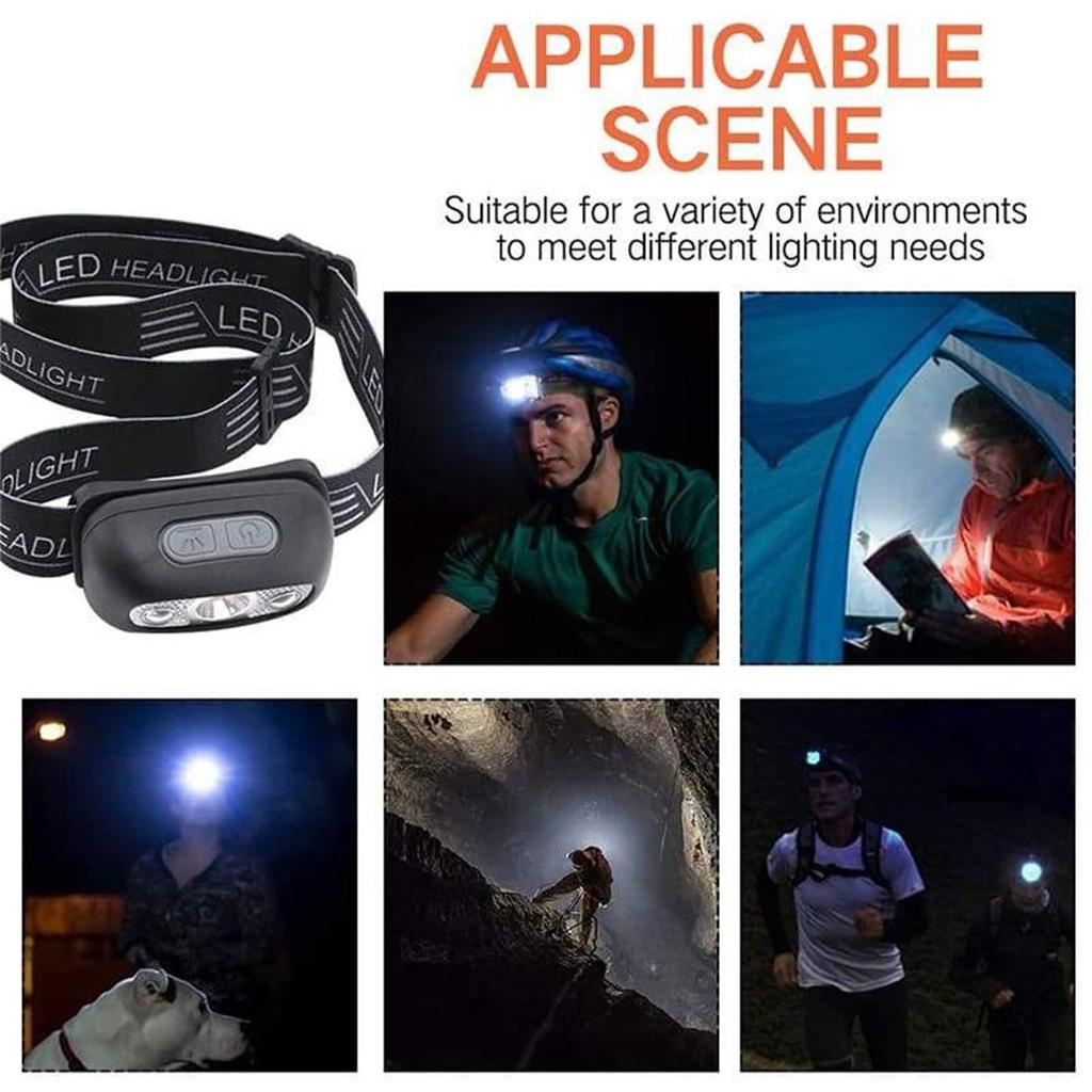 Rechargeable LED Headlamp Body Motion  Headlight Camping Flashlight Head Light Torch Lamp With USB Dropshipping