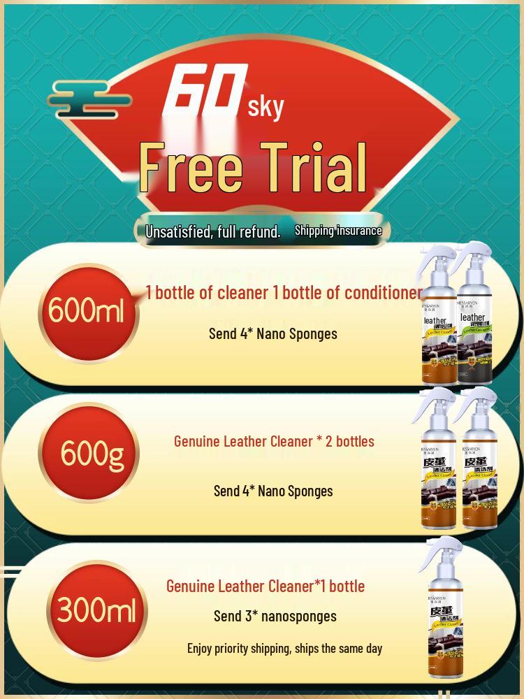 Genuine Leather Sofa & Goods Stain Remover and Conditioner - Waterless Leather Care Cream