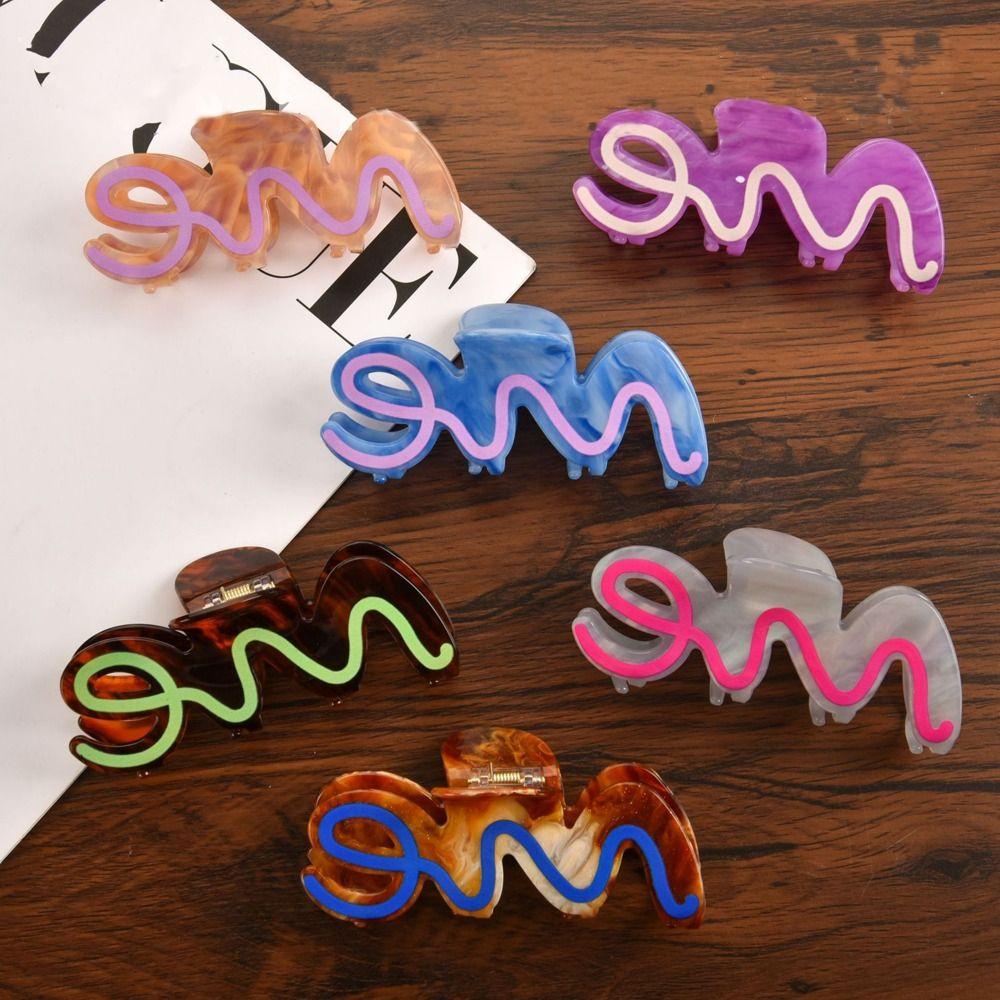 

Wave Shape Hair Clips Acetate Hair Pins Hairgrip Hair Barrettes for Women Women