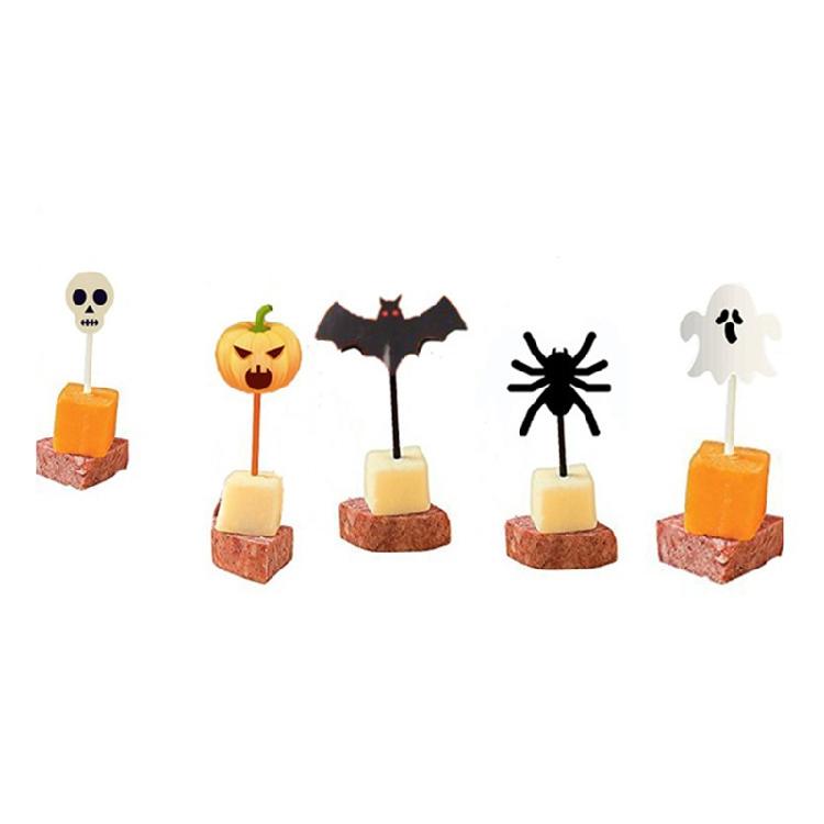 Halloween Theme Food Toothpicks Food Forks Fruit Fork Food Pick Plastic Material