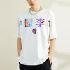 Li Ning Sportmode Serie SS21 Pariser Modewoche Locker Kulturell Kurzarm T-Shirt Herren T-Shirts Off-White AHSR071-1