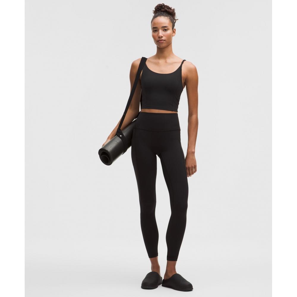 Lululemon Align  Twist Strap Cropped Tank Top  Light Support  B C Cup BlaCk